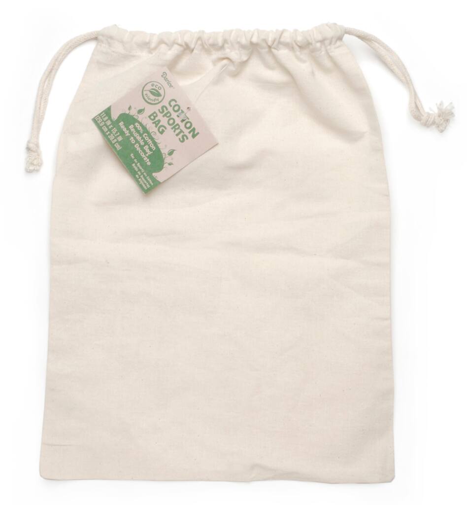 Cotton Cloth Drawstring Bags Natural Color